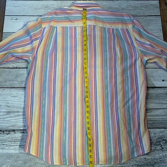 Jack Lipson Signature Striped Multicolor Casual Long Sleeve Shirt - Picture 10 of 11